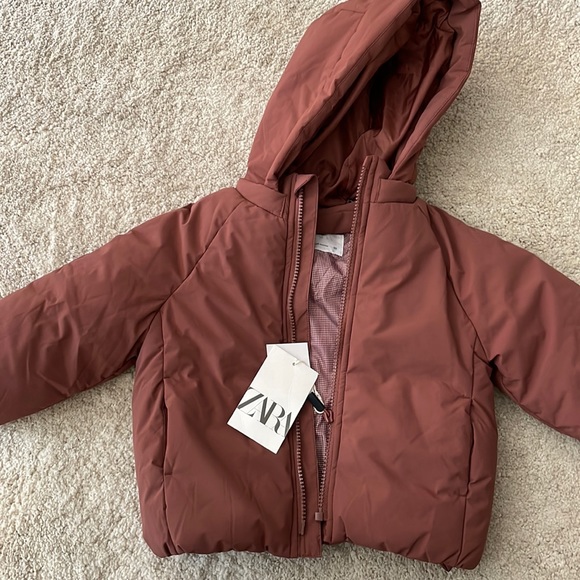 Jackets & Coats New Zara Toddler Girl Mauve Insulated Jacket 1824